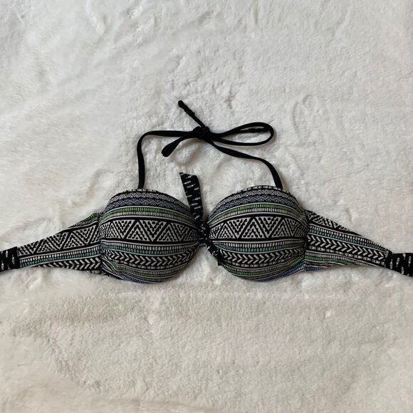 la Vie En Rose Aztec Bandeau Bikini Swim Top Sz M - Picture 3 of 8